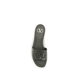 Valentino Garavani Bicolor Calf Leather Bos Taurus Flat Sandals