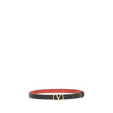 Valentino Garavani Black Calf Leather Bos Taurus Regular Belt