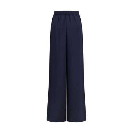 Max Mara Blue Silk Casual Pants