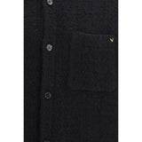 Valentino Garavani Black Cotton Full-Length Jacket