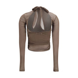 Lemaire Brown Polyamide Pattern Shirt