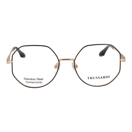 Trussardi Black Stainless Steel Glasses (Frames)