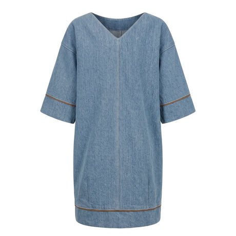 Trussardi Jeans Blue Cotton Women Dress
