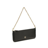 PINKO Black Calf Leather Bos Taurus Wallet