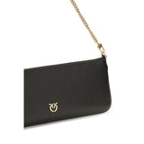 PINKO Black Calf Leather Bos Taurus Wallet