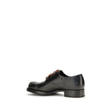 Prada Black Calf Leather Bos Taurus Oxfords And Derbies