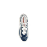 Prada Blue Calf Leather Bos Taurus Athletic Sneakers
