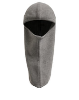 Dolce & Gabbana Men Grey Wool Ribbed Knit Balaclava Wrap One Size Hat