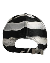 Dolce & Gabbana Men Black Silver Zebra Pattern Baseball Cap Hat