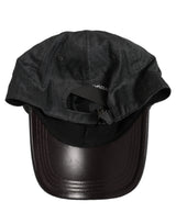 Dolce & Gabbana Men Dark Gray Herringbone Baseball Cap Hat