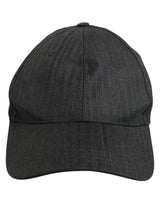 Dolce & Gabbana Men Dark Gray Herringbone Baseball Cap Hat