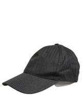 Dolce & Gabbana Men Dark Gray Herringbone Baseball Cap Hat