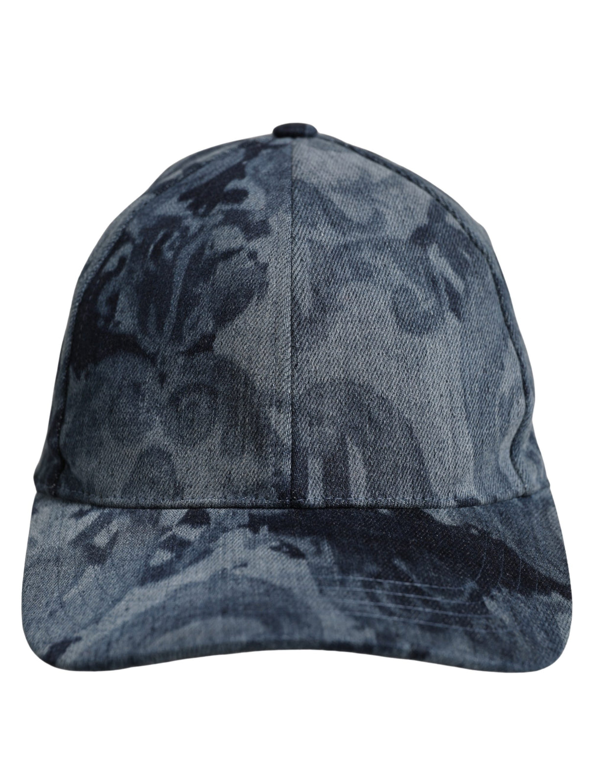 Dolce & Gabbana Men Blue All Over Logo Cotton Baseball Cap Hat