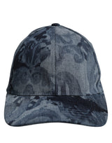 Dolce & Gabbana Men Blue All Over Logo Cotton Baseball Cap Hat