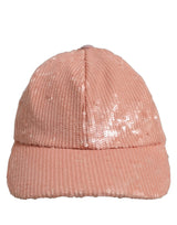 Dolce & Gabbana Men Pink Cotton Sequin Baseball Cap 6 Panels Hat
