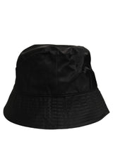 Dolce & Gabbana Men Black Nylon Wide Brim Bucket Capello Hat