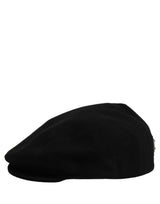 Dolce & Gabbana Men Black Wool Blend Flat Cloth Newsboy Cap Hat