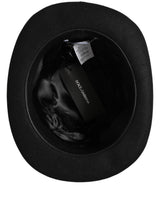 Dolce & Gabbana Men Black Rabbit Fur Felt Bowler Capello Hat