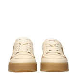 Jimmy Choo Beige Leather Low Top Sneakers