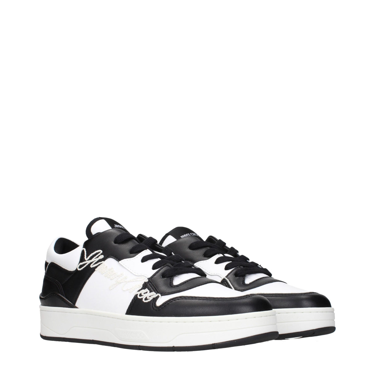 Jimmy Choo Black Leather Sneakers