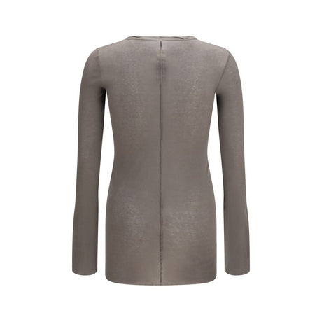 Rick Owens Brown Cotton Long Sleeve T-Shirt