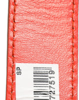 Dolce & Gabbana Red Leather Silver Metal Buckle Cintura Belt