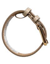 Dolce & Gabbana Beige Calfskin Leather Gold Buckle Belt Strap Bracelet