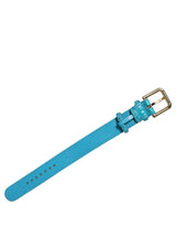 Dolce & Gabbana Turquoise Texture Leather Gold Buckle Belt Strap Bracelet