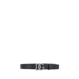 Dolce & Gabbana Black Calf Leather Bos Taurus Regular Belt