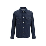 Moncler Blue Cotton Denim Jacket