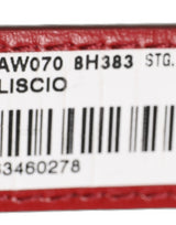 Dolce & Gabbana Red Calfskin Leather Gold Buckle Belt Strap Bracelet