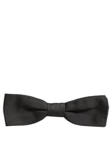 Dolce & Gabbana Men Black 100% Cotton Adjustable Neck Papillon Bow Tie