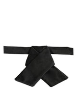 Dolce & Gabbana Men Black 100% SIlk Adjustable Neck Papillon Bow Tie