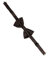 Dolce & Gabbana Men Brown 100% Silk Adjustable Neck Papillon Bow Tie