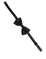 Dolce & Gabbana Men Black 100% Silk Adjustable Neck Papillon Bow Tie