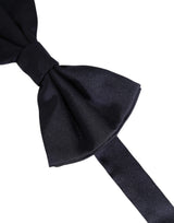 Dolce & Gabbana Men Dark Blue Silk Adjustable Neck Papillon Bow Tie