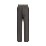 Versace Gray Wool Oves Aries Pants