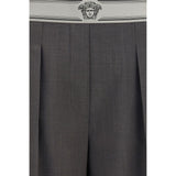 Versace Gray Wool Oves Aries Pants