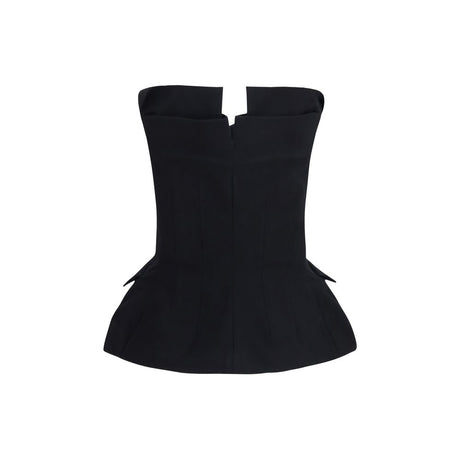 Magda Butrym Black Silk Waistcoat