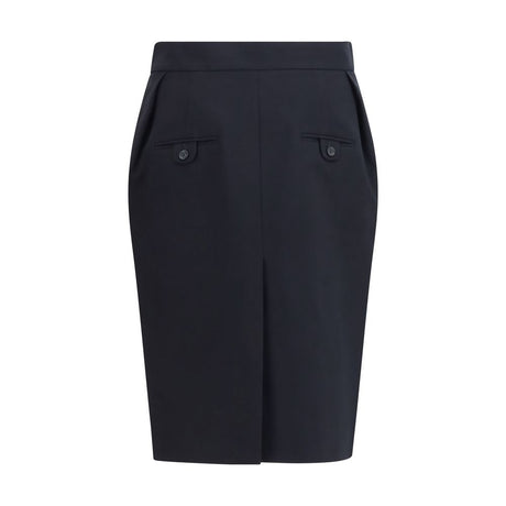 Magda Butrym Black Cotton Midi Skirt