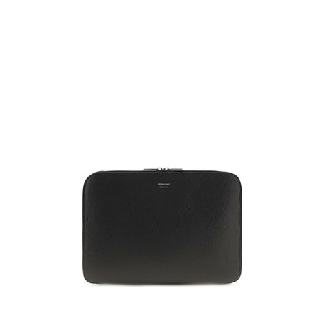 Ferragamo Black Calf Leather Bos Taurus Shoulder Bag