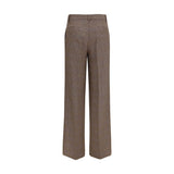 P.A.R.O.S.H. Brown Wool Oves Aries Casual Pants