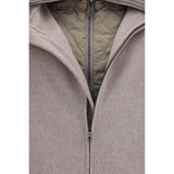 P.A.R.O.S.H. Beige Wool Oves Aries Full-Length Jacket