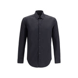 Giorgio Armani Black Cotton Dress Shirt