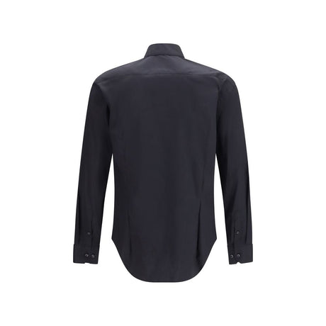 Giorgio Armani Black Cotton Dress Shirt