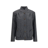 Blazé Milano Gray Wool Oves Aries Shell Jacket