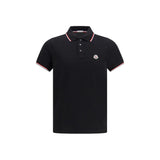 Moncler Black Cotton Polo Shirt