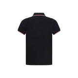 Moncler Black Cotton Polo Shirt