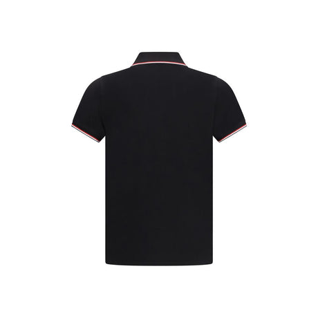 Moncler Black Cotton Polo Shirt
