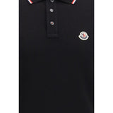 Moncler Black Cotton Polo Shirt